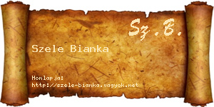 Szele Bianka névjegykártya