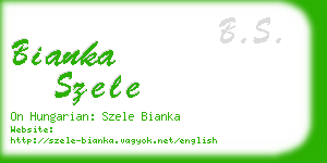 bianka szele business card